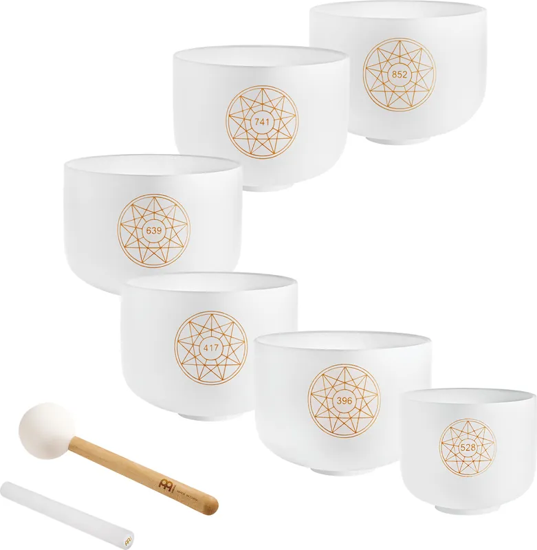 Meinl Sonic Energy Solfeggio Kristallklangschalen Set SOLCSBSET Neue Ware